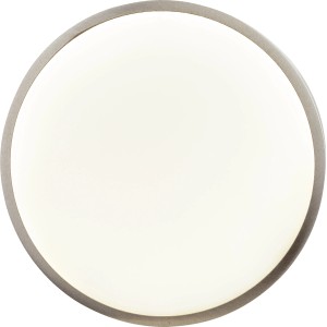 Runde LED-Deckenleuchte Vitos, Aluminium Druckguss Nickel matt, neutralweißes Licht.