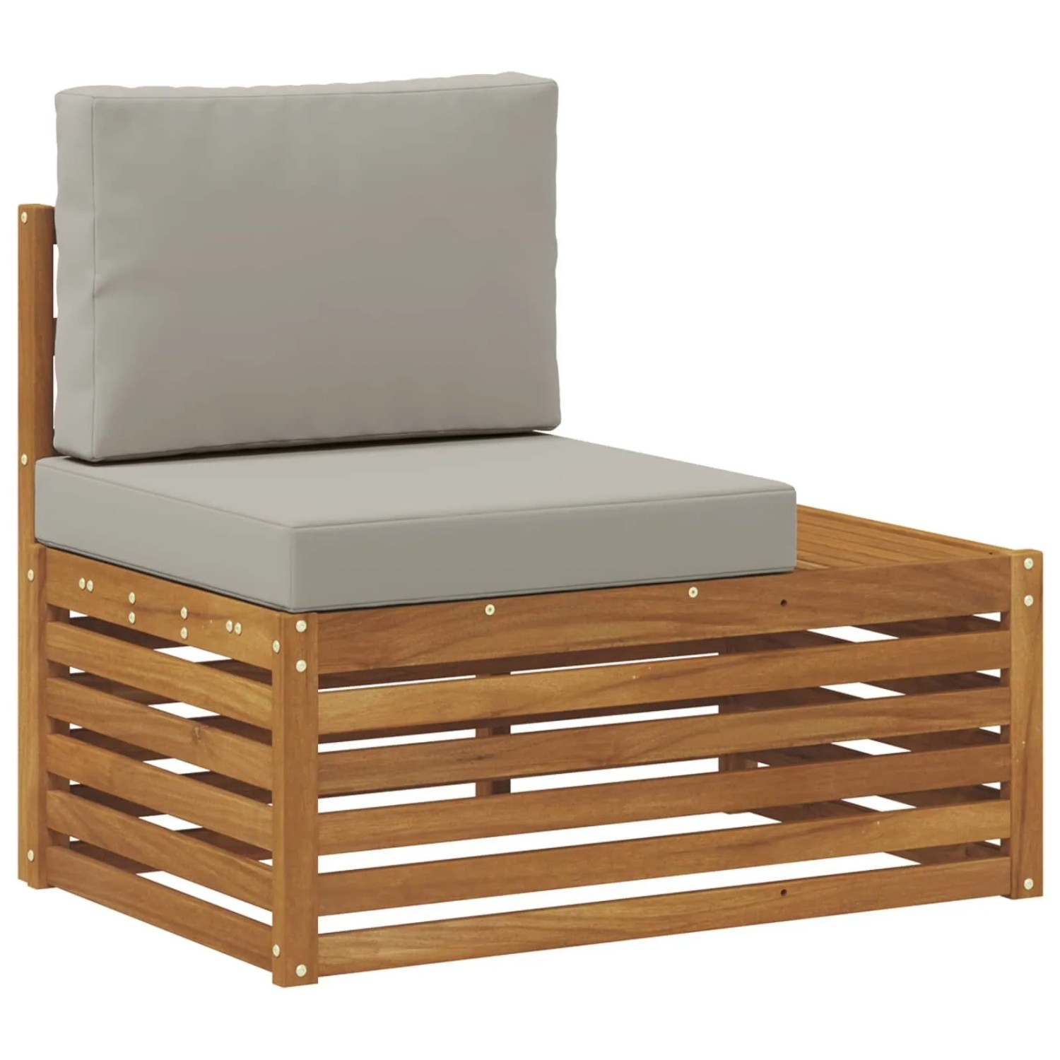 vidaXL Outdoor Endsofa Natur 91 x 63 x 73 cm Massivholz Akazie 900506