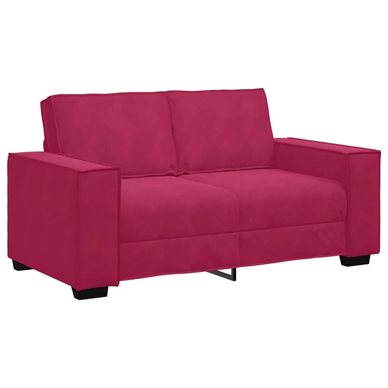 vidaXL 2-Sitzer-Sofa Weinrot 120 cm Samt 4105014 günstig online kaufen