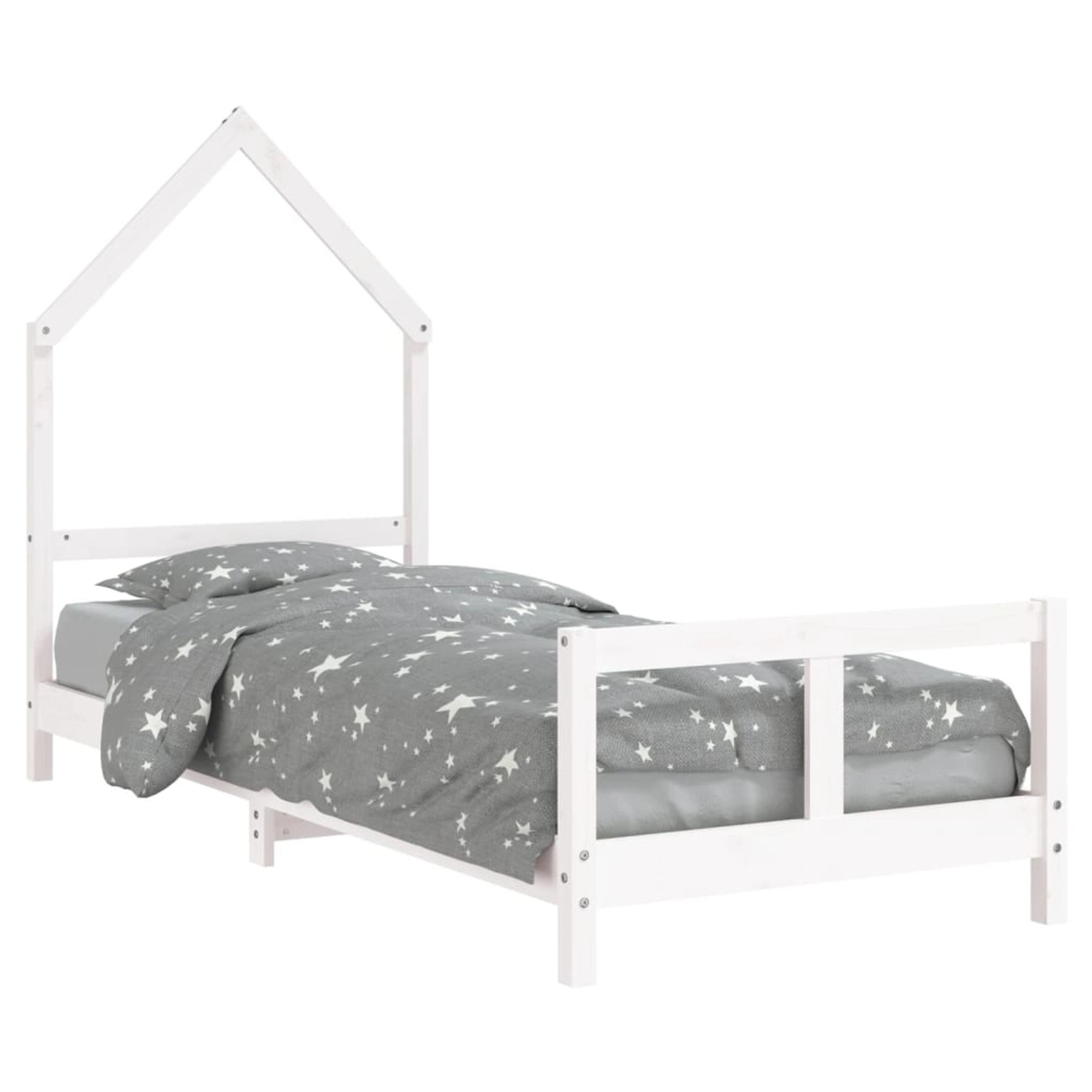 vidaXL Kinderbett Weiß 80x200 cm Massivholz Kiefer 834565 günstig online kaufen
