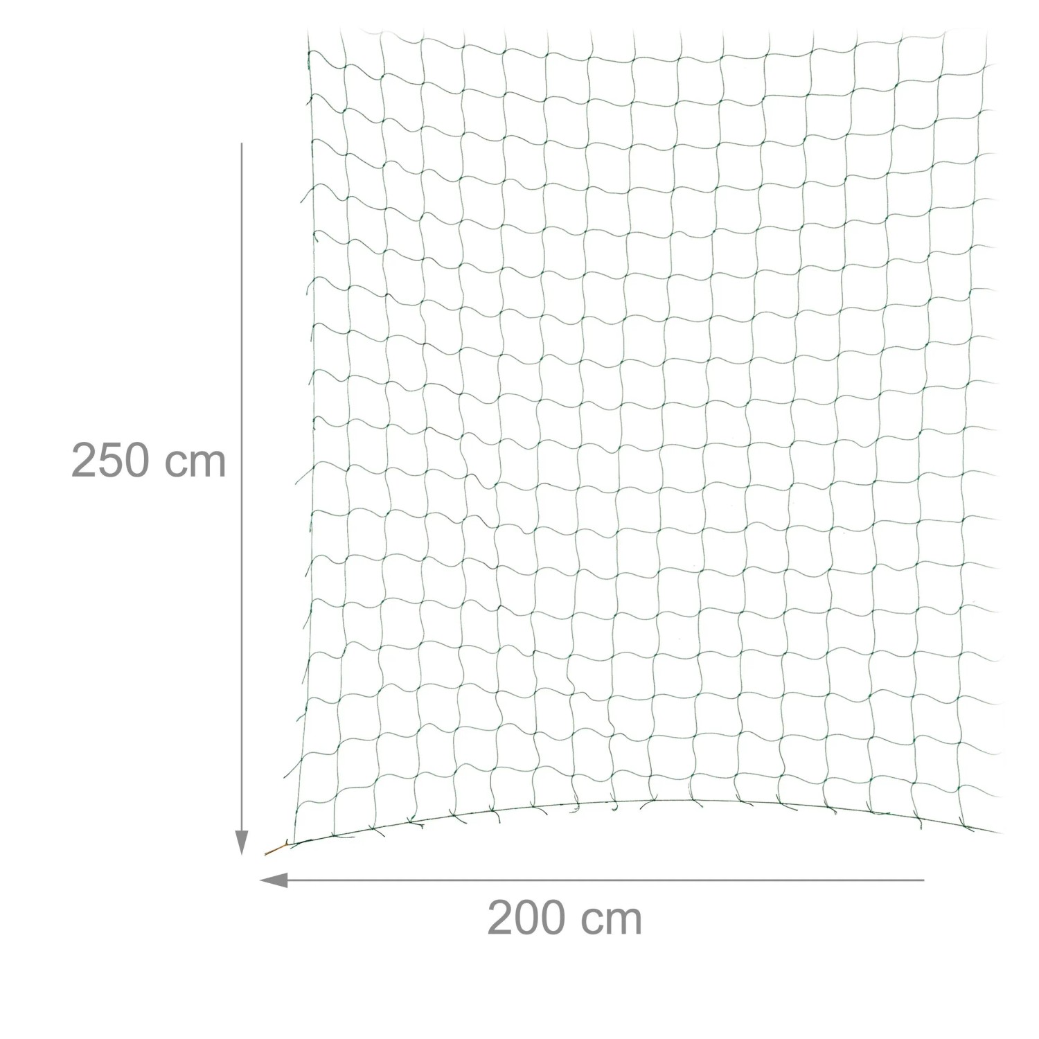 Relaxdays Ranknetz Polyethylen Grün Großmaschig 4er Set 200 cm x 250 cm_4