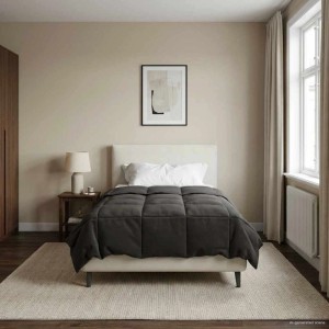 vidaXL Ganzjahresbettdecke Anthrazit 155 x 220 cm Mikrofaser 42025996