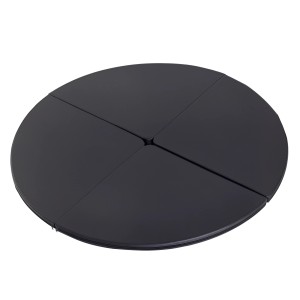 Schwarze HOMCOM Tanzstangenmatte, Ø 150cm, faltbar für Sport & Fitness.