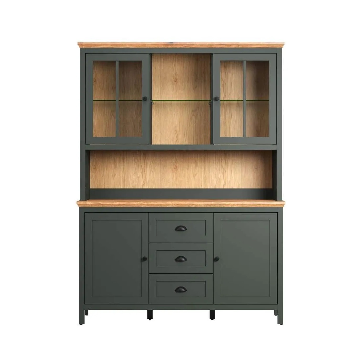 ebuy24 Stanton Vitrinenschrank Grün