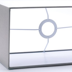 Rechteckiger, grauer Lampenschirm (32x16x18 cm) von Orion Lightstyle für E27 Fassung.