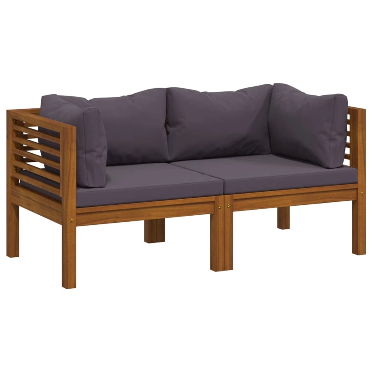 vidaXL 2-Sitzer-Gartensofa mit Kissen Massivholz Akazie 3086899