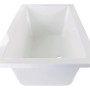 Weiße Calmwaters Duo-Badewanne Modern Square, 200x90 cm, mit Füßen und Ablaufgarnitur.