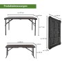 TRUTZHOLM Bierzeltgarnitur 3 Teilig Klappbar Länge 107cm Gartenmöbel Grau_4