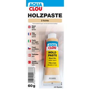 Clou Holzpaste Fichte, 60g, zum Ausbessern von Holzschäden im Innenbereich.