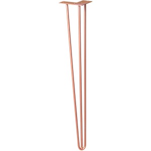 Wagner Möbelbein Hairpin, 710 mm, Pearl Brass, aus Stahl für Möbelbau.