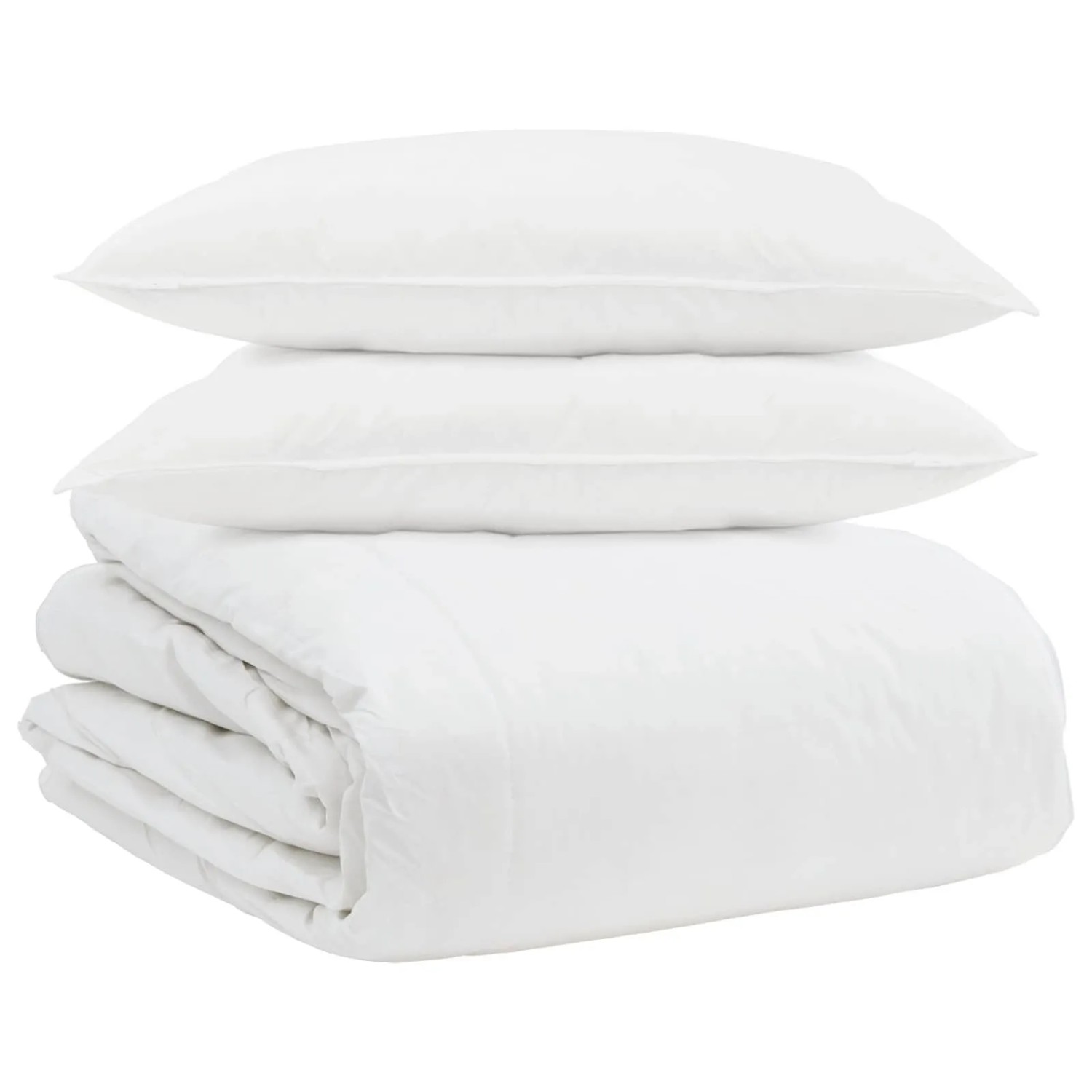vidaXL Bettdecken Set mit Kissen 3-Tlg Weiß Daunenfeder 3377073