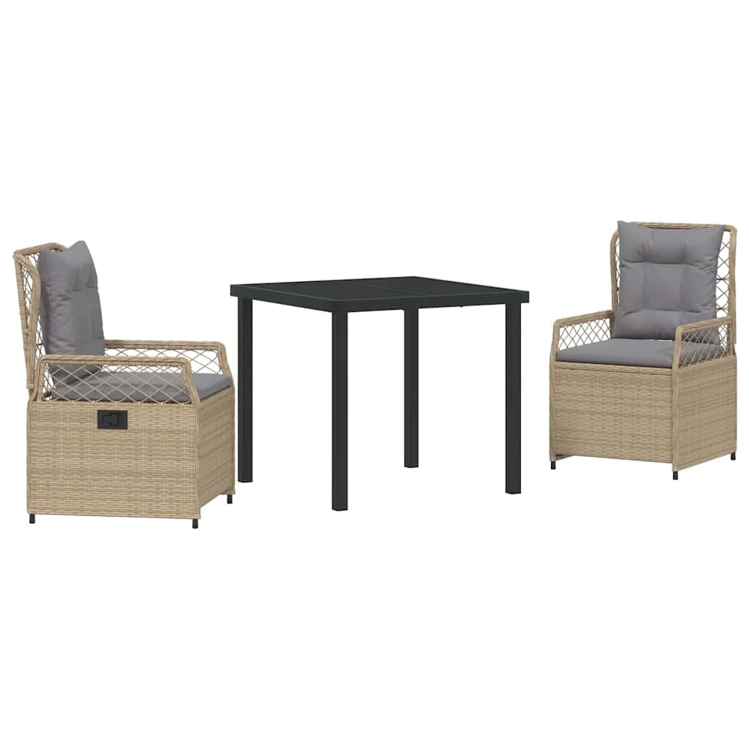 vidaXL Garten Essgruppe 3-Tlg Beige Poly Rattan 3381002 günstig online kaufen