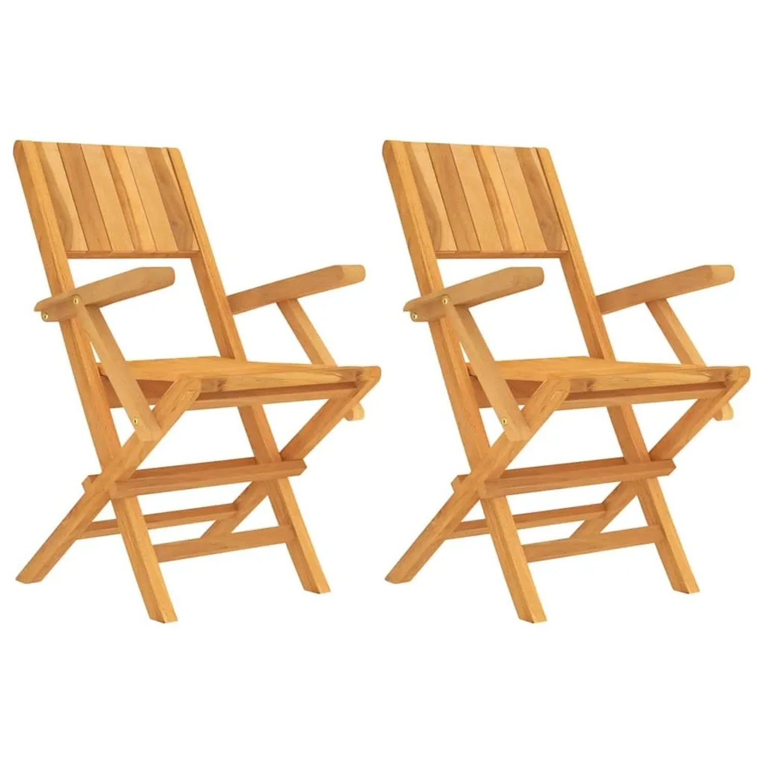 vidaXL Gartenstühle 2 Stk Klappbar 55x61x90 cm Massivholz Teak 362760 günstig online kaufen
