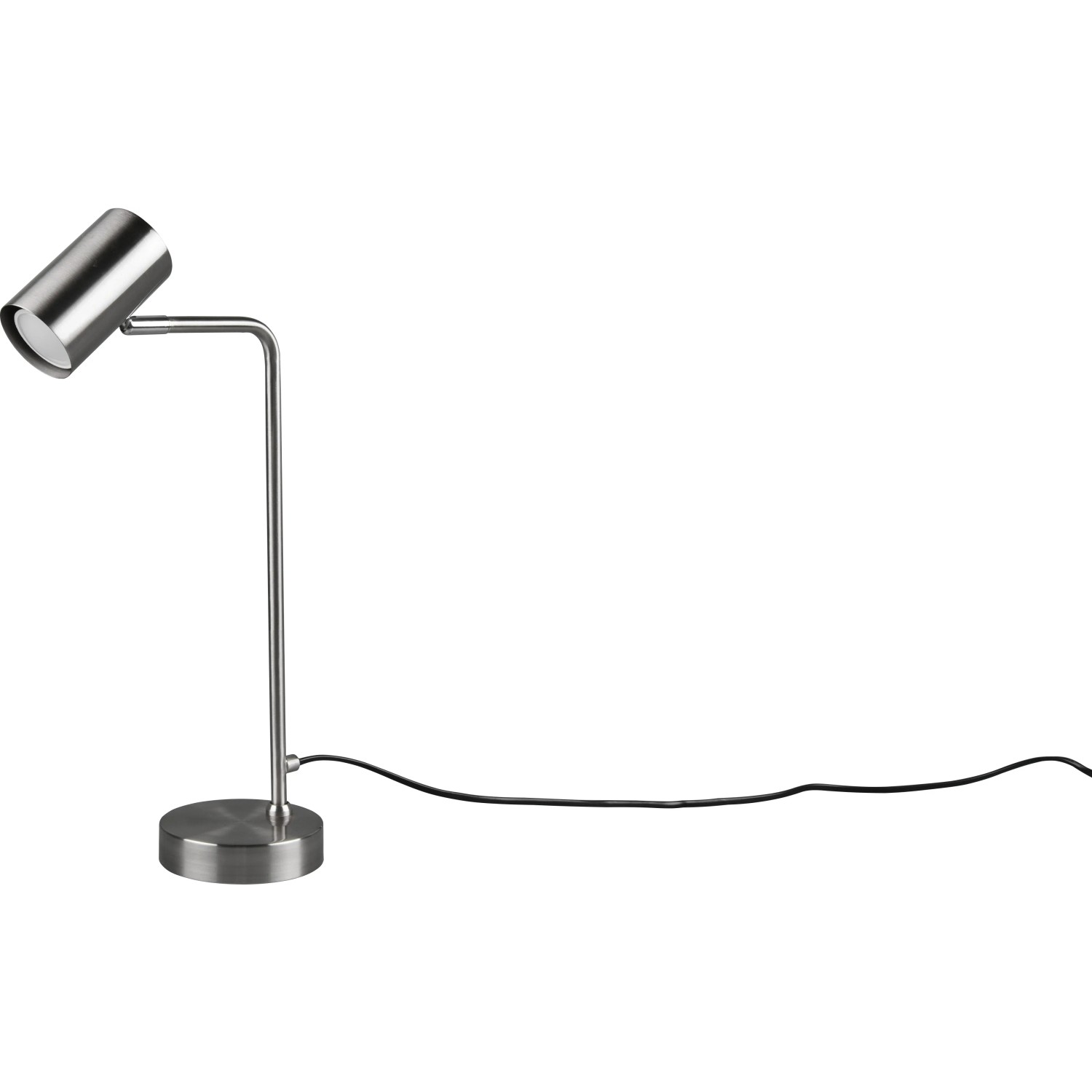 Moderne Trio Tischleuchte Marley in Nickel matt für stimmungsvolle Lichtakzente.