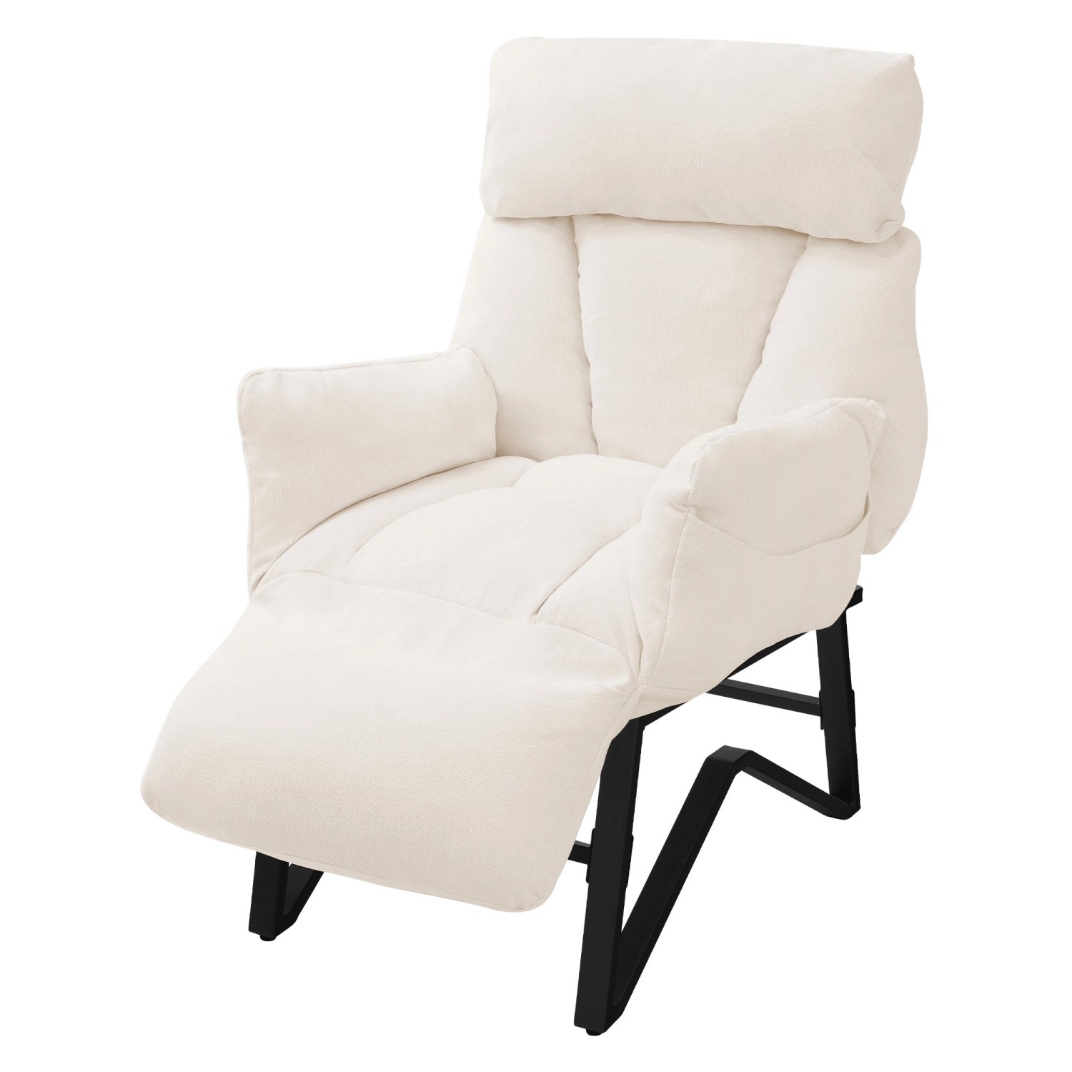 ML-Design Relaxsessel Beige Leinenbezug mit Armlehnen & Fußablage günstig online kaufen
