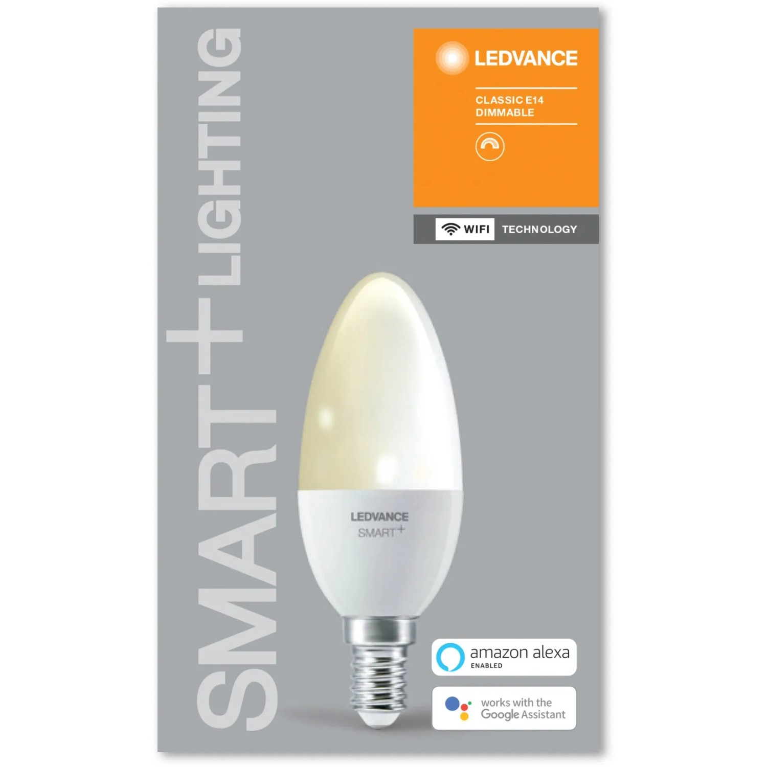 Ledvance Smart+ WiFi LED-Lampe in Kerzenform, E14, 5,5W, 470lm, warmweiß und dimmbar.