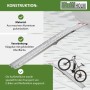 TRUTZHOLM klappbare Auffahrrampe aus Aluminium, 228 cm, Tragkraft 340 kg, mit E-Bike.