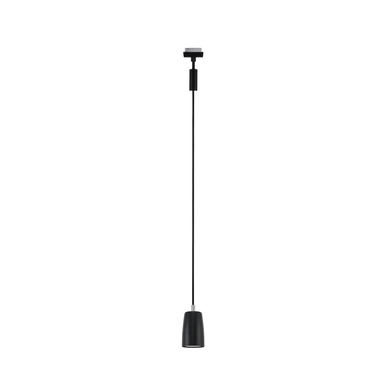 Paulmann Pendel Cover URail Schwarz Matt, zylindrische Hängeleuchte für LED-Schienensysteme, Ø 6,5 cm.