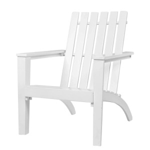 Costway Adirondack Stuhl Adirondack Chair Bis 160 kg Belastbar Weiß