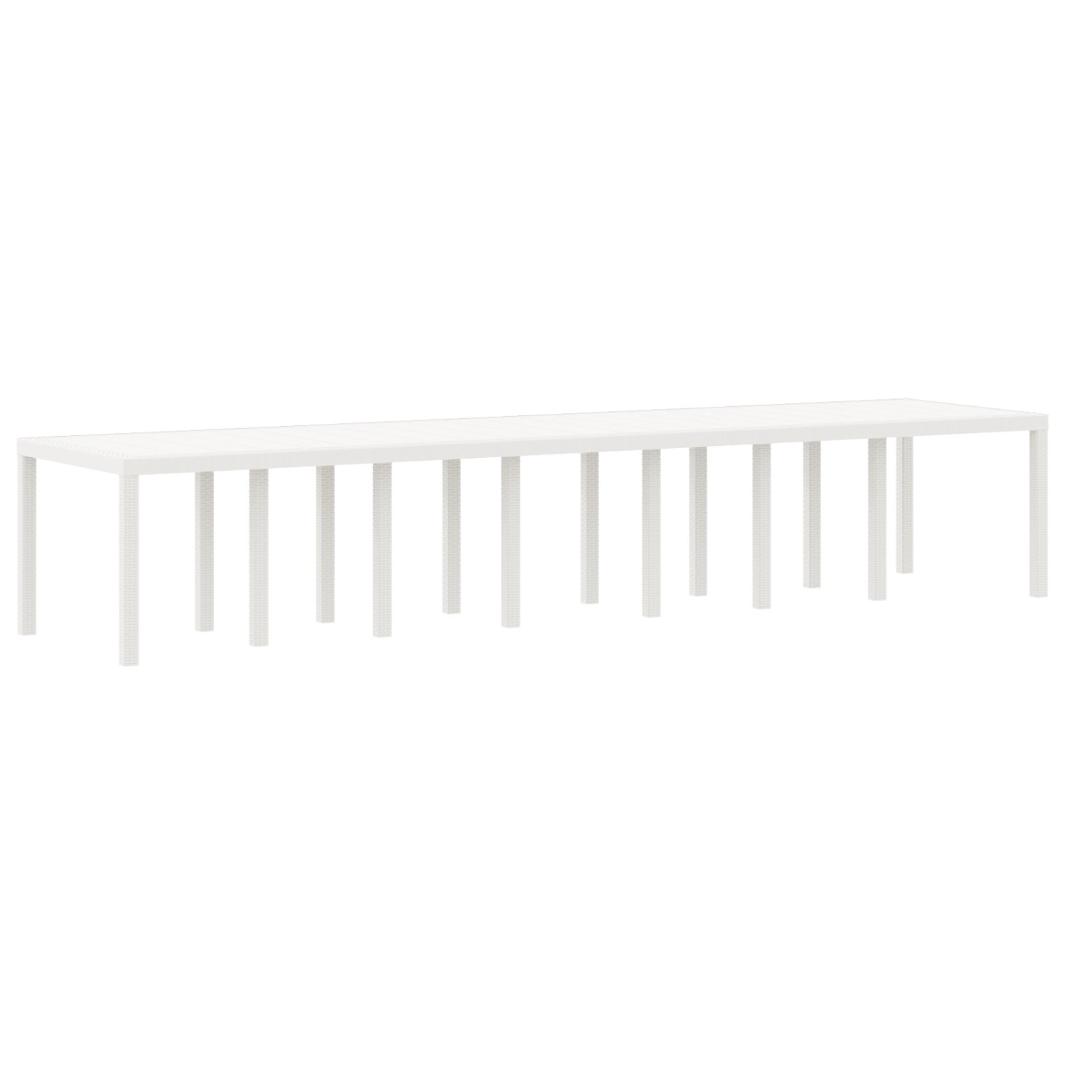 vidaXL Gartentisch Weiß 400x100x73 cm Poly Rattan 3378530 günstig online kaufen