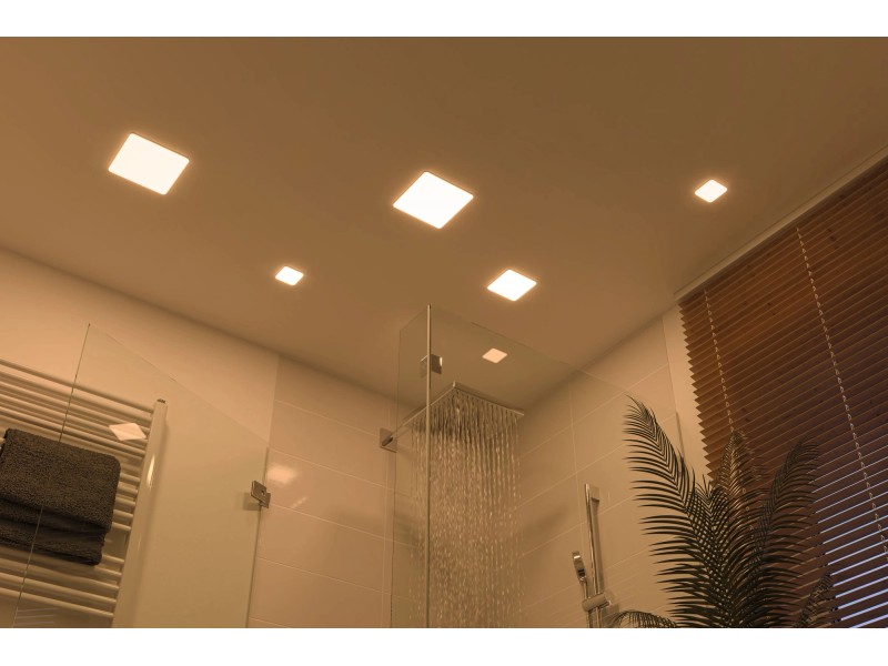 Paulmann LED-Einbaupanel Veluna VariFit eckig 75x75 mm 4,5 W 3.000 K Satin  kaufen bei OBI | Alle Lampen