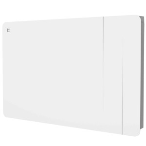 Weißer, flacher CIARRA Elektro-Keramik-Heizkörper 1500W mit WLAN-Steuerung und PID-Thermostat.