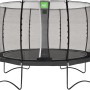 Schwarzes EXIT Allure Classic Gartentrampolin, Ø 366 cm, mit Sicherheitsnetz.