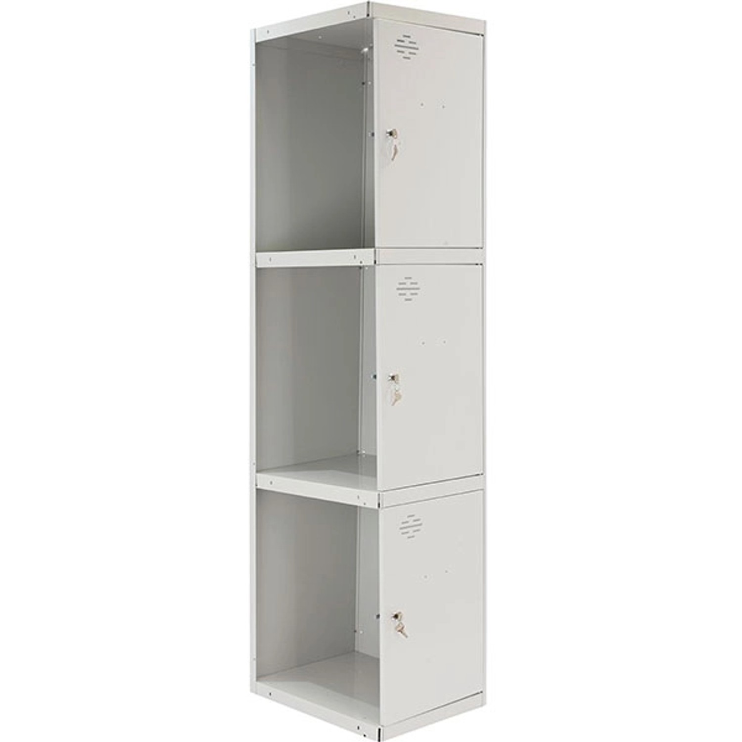 PROREGAL Spind AMEGO HxBxT 180 x 40 x 50 cm 3 Abteile Anbaumodul Grau-Grau günstig online kaufen