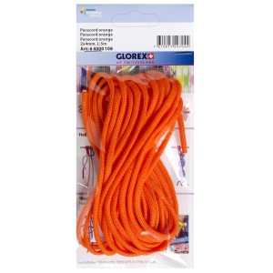 Orange Paracord Nylonschnur, 2x4 mm, 5 m lang, ideal zum Schmuckbasteln.