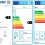 Energieeffizienzlabel der Flex-Well Küchenzeile Lucca mit Kühlschrank, Herd und Dunstabzugshaube.