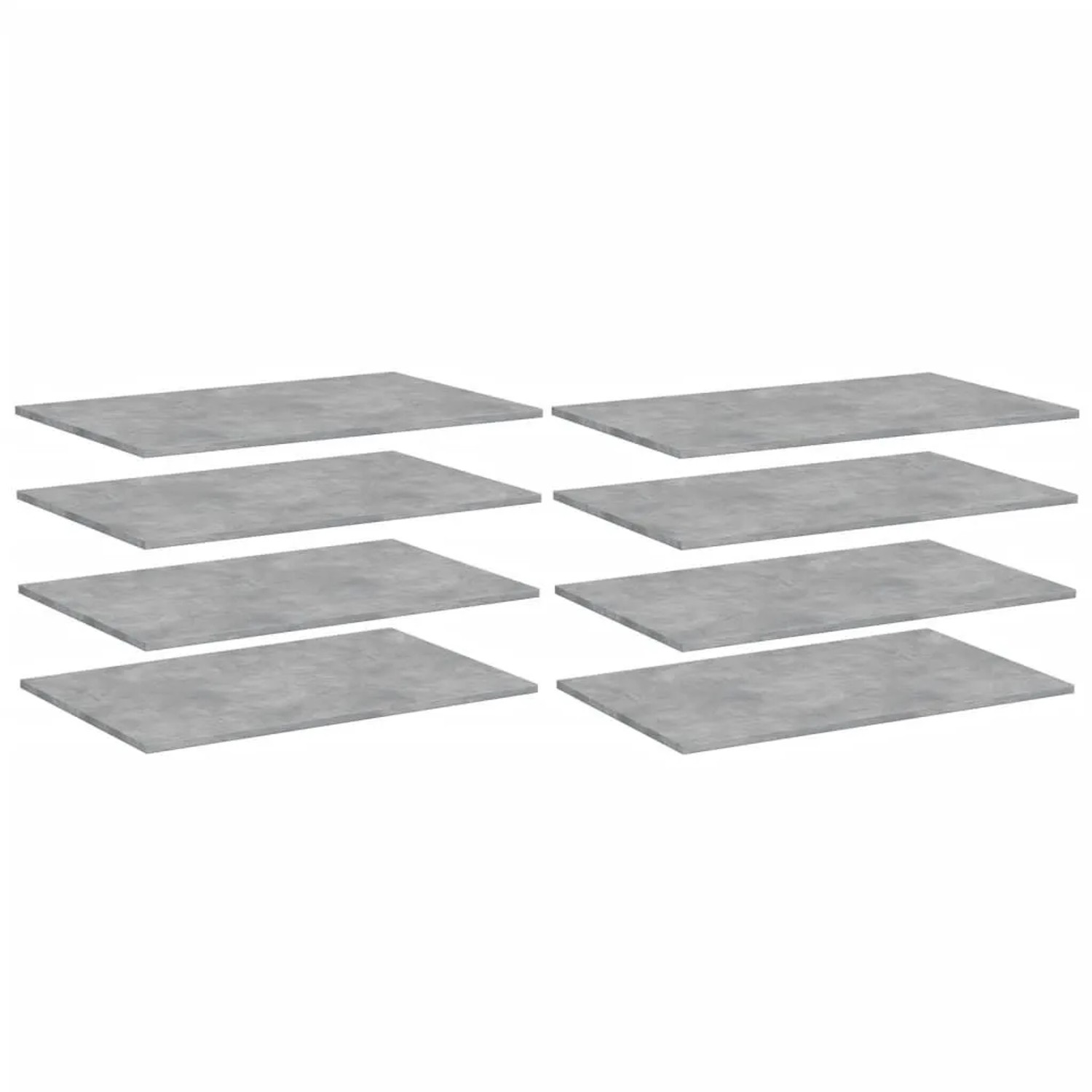 vidaXL Bücherregal-Bretter 8 Stk Betongrau 80x50x1,5 cm Holzwerkstoff 805355