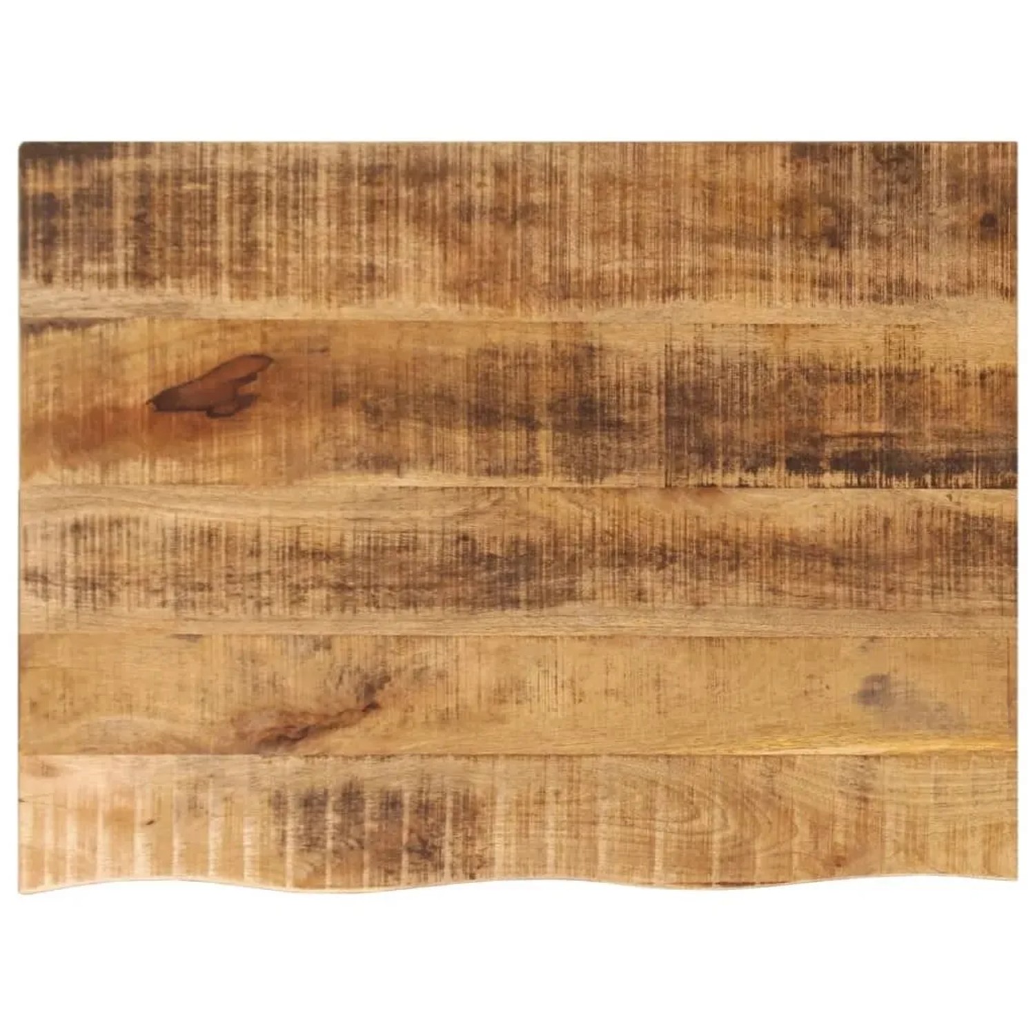 vidaXL Tischplatte 90x60x2,5 cm Baumkante Massivholz Raues Mangoholz 370357