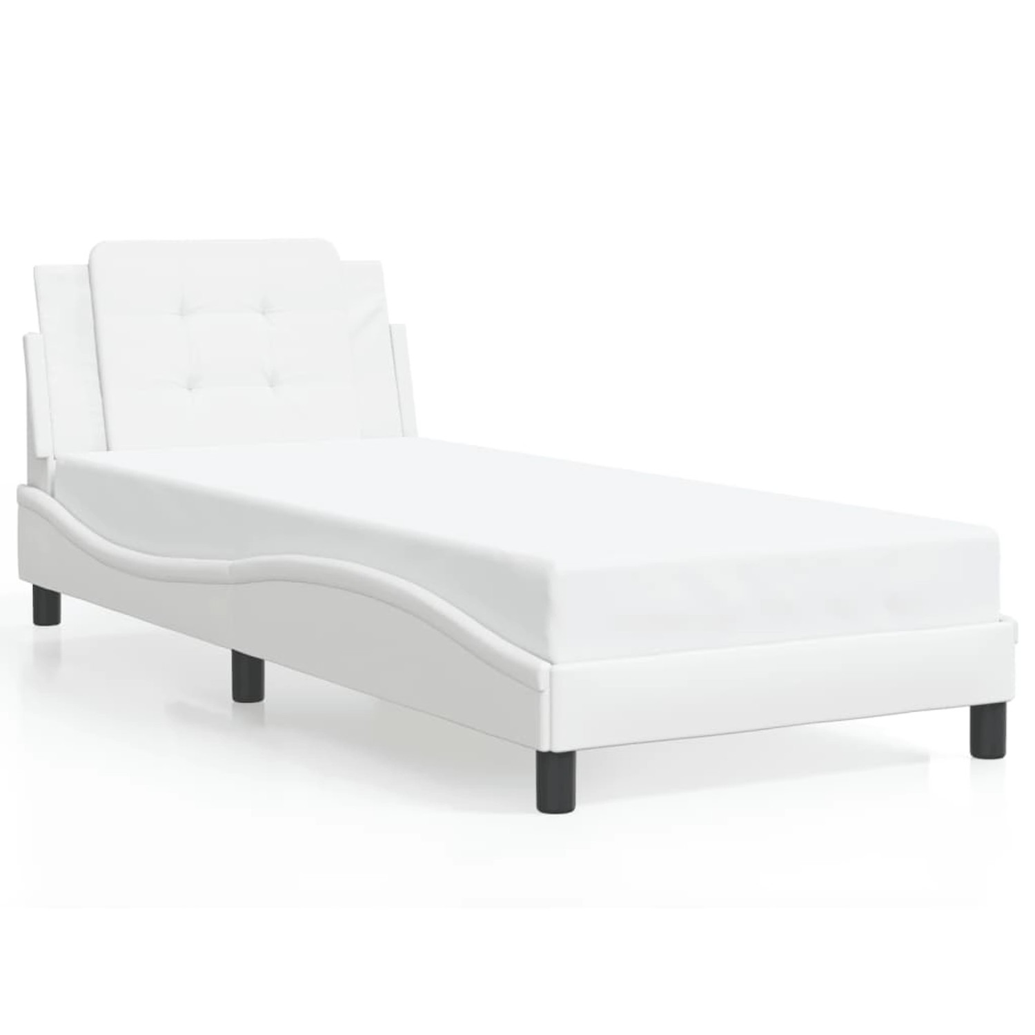 vidaXL Bettgestell ohne Matratze Zadar Weiß 90x200 cm Kunstleder 3208157 günstig online kaufen