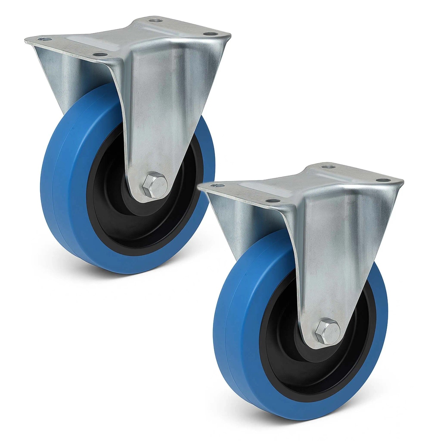 Wiltec Bockrollen Set 2X Transportrolle 160Mm Kunststoffrad 300Kg Laufrolle
