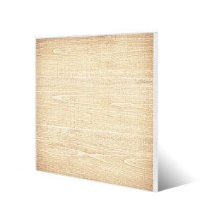 Banjado Magnettafel 50x50cm mit Holz-Motiv, weiße Magnetwand für Notizen und Fotos.