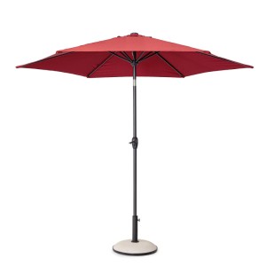 Burgunderroter Yes Sonnenschirm Kalife, 235x270 cm, für Balkon oder Terrasse.