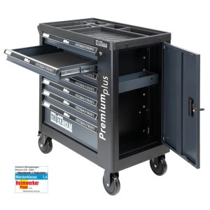 TRUTZHOLM Werkstattwagen Premium Plus mit 7 Schubladen und Seitentür, unbestückt.