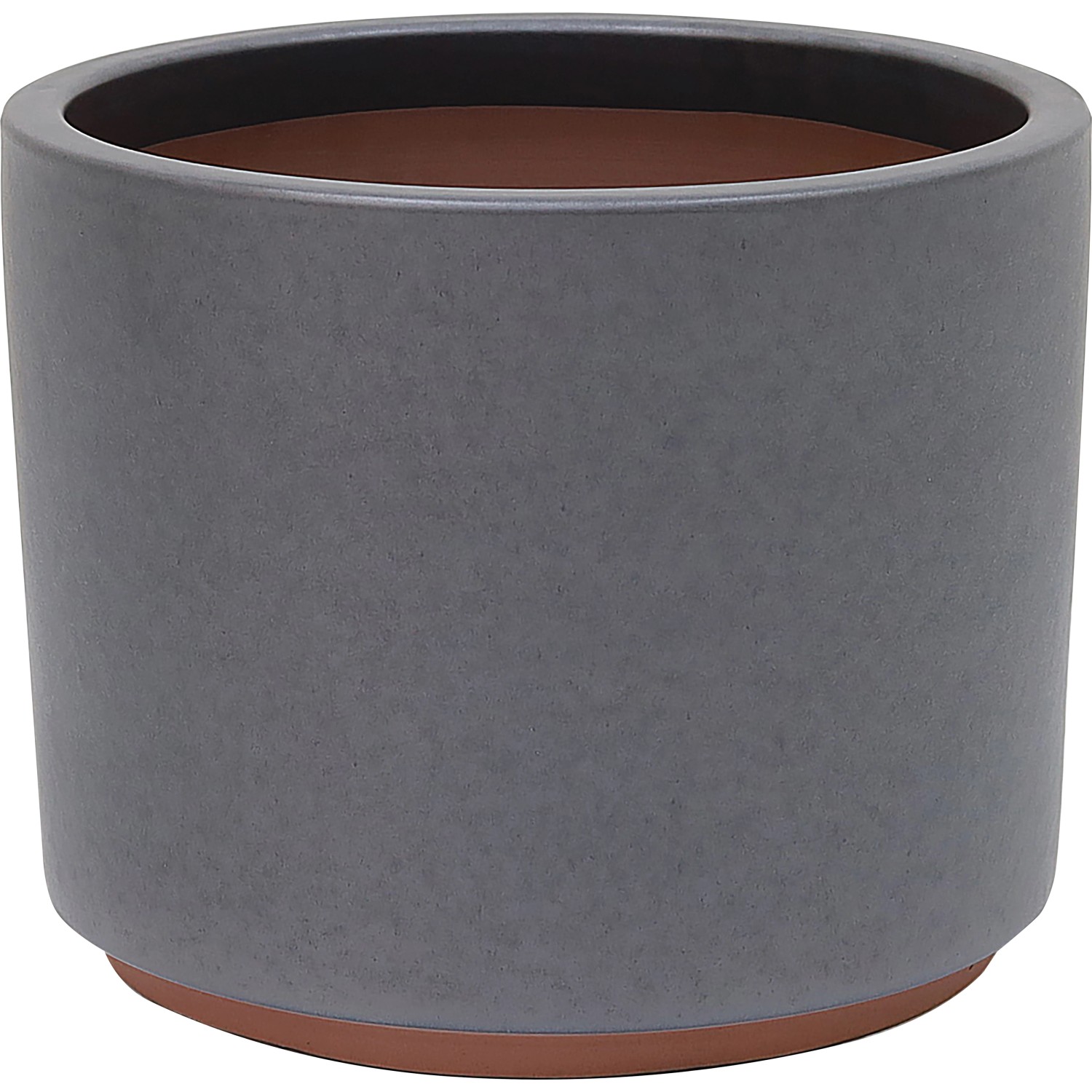 Pflanztopf Keramik Anthrazitschwarz 21 cm x 21 cm x 18 cm