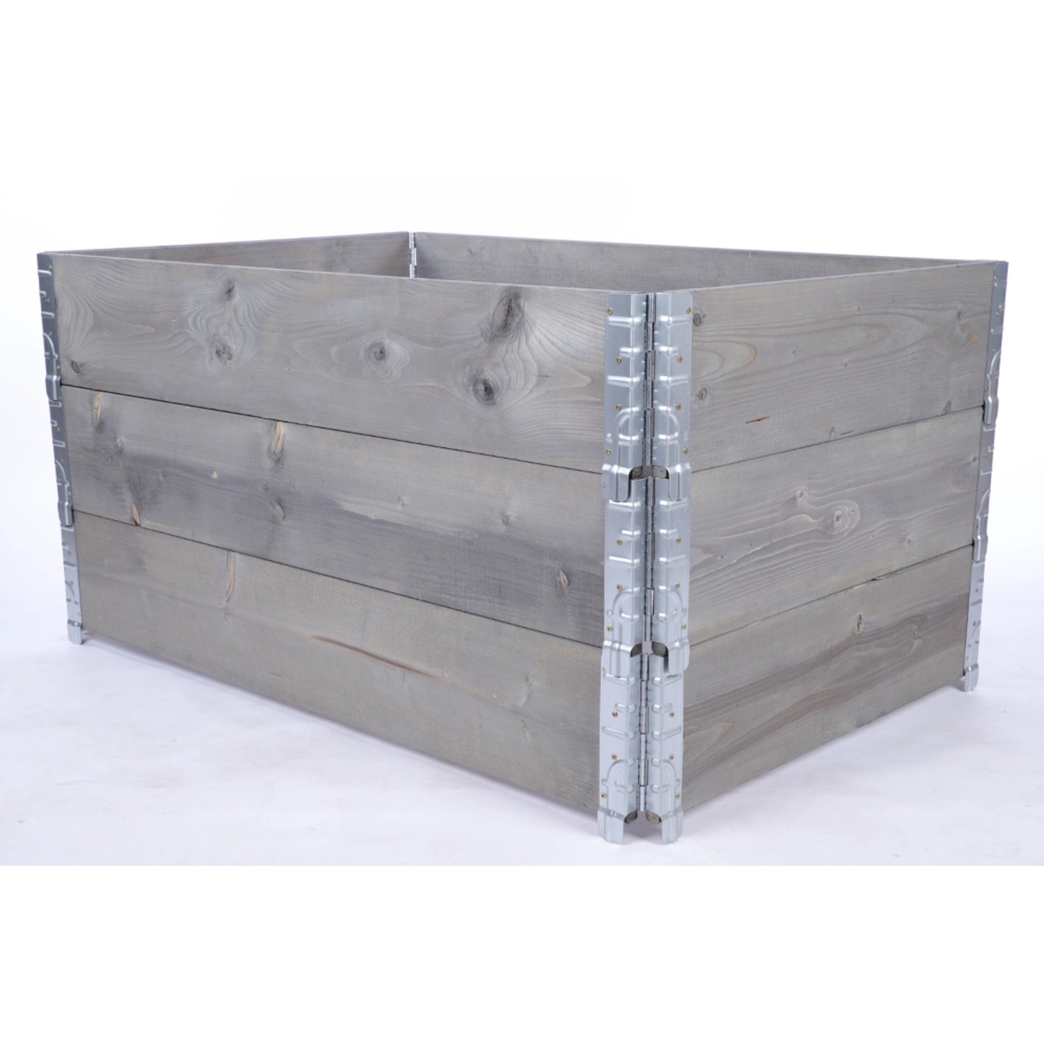 PROREGAL Hochbeetkisten GrowBox HxBxT 60x120x80cm 3 Ebenen Holz Grau günstig online kaufen