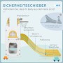 AIYAPLAY Kinderrutsche 7 in 1 mit Klettergerüst und Basketballkorb, gelb und weiß.