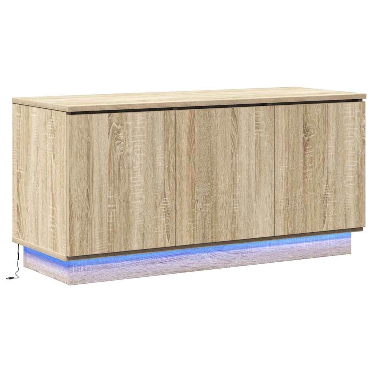 vidaXL TV-Schrank mit LED Sonoma-Eiche 100 x 38 x 49 cm Holzwerkstoff 86966 günstig online kaufen