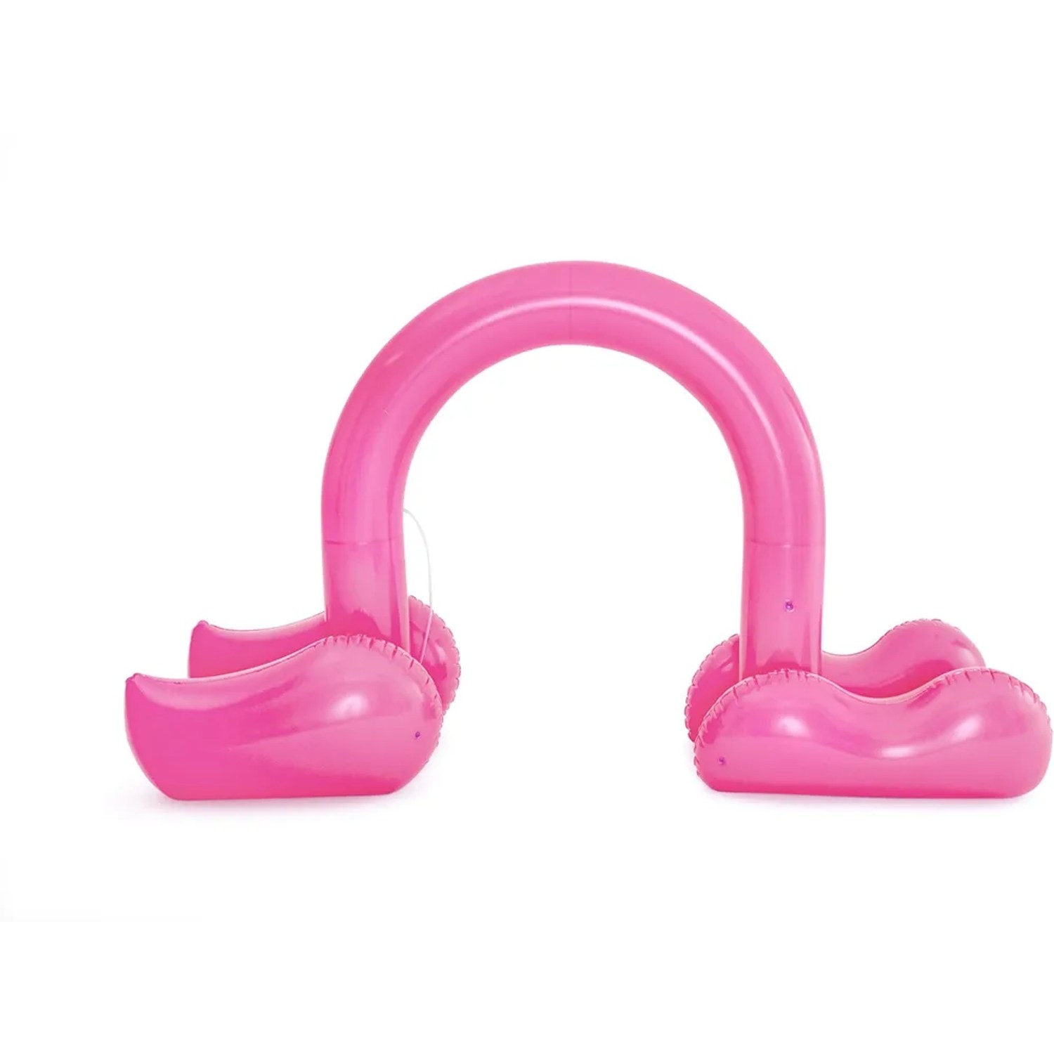 Bestway Jumbo Wassersprinkler Flamingo, aufblasbarer Wasserspielbogen aus pinkem PVC.