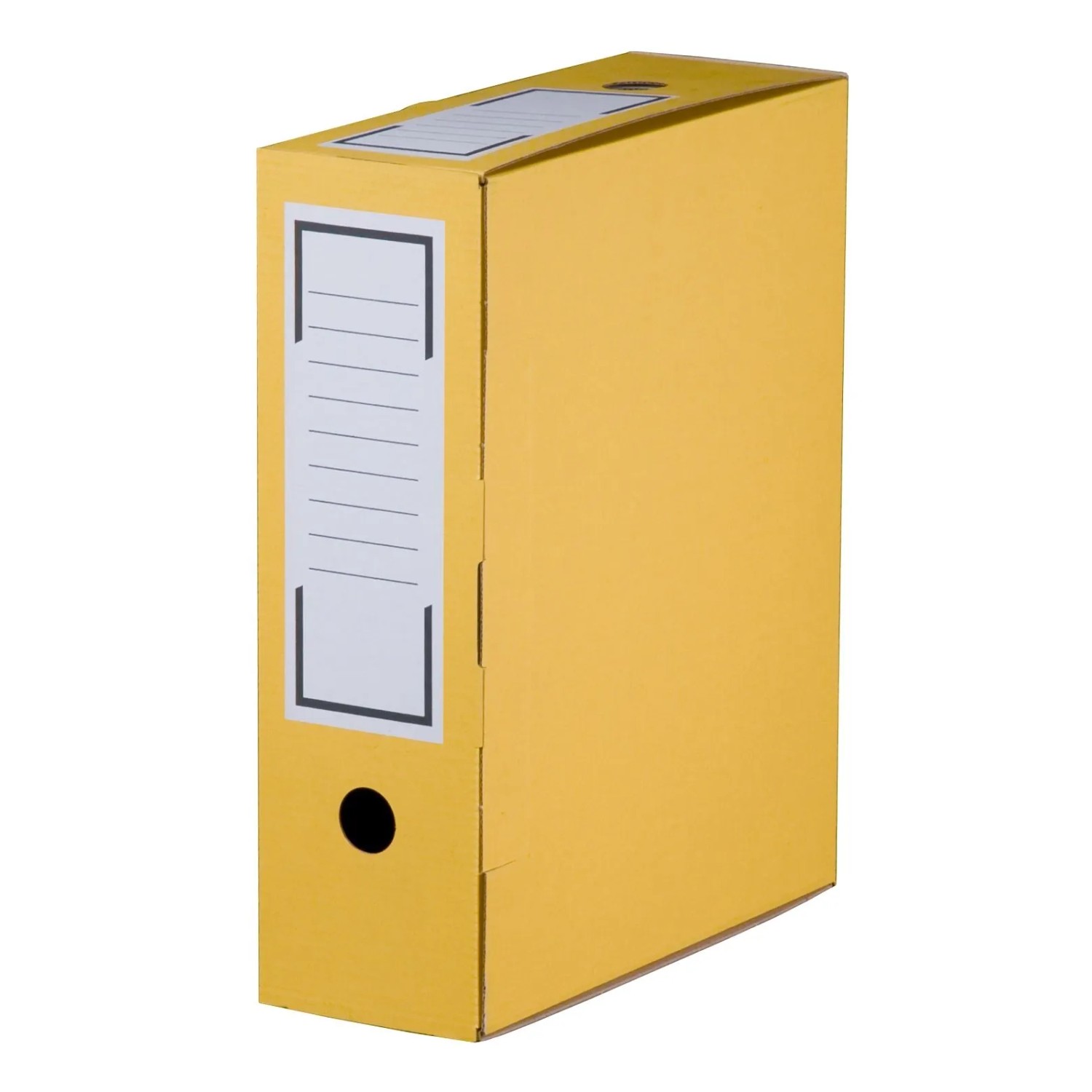 PROREGAL Mega Deal 20x Archiv-Ablagebox LxBxH 315x96x260mm mit Grifflöchern & Beschriftungsfeld Wiederverschließbar Gelb Archivbox Aktenkarton