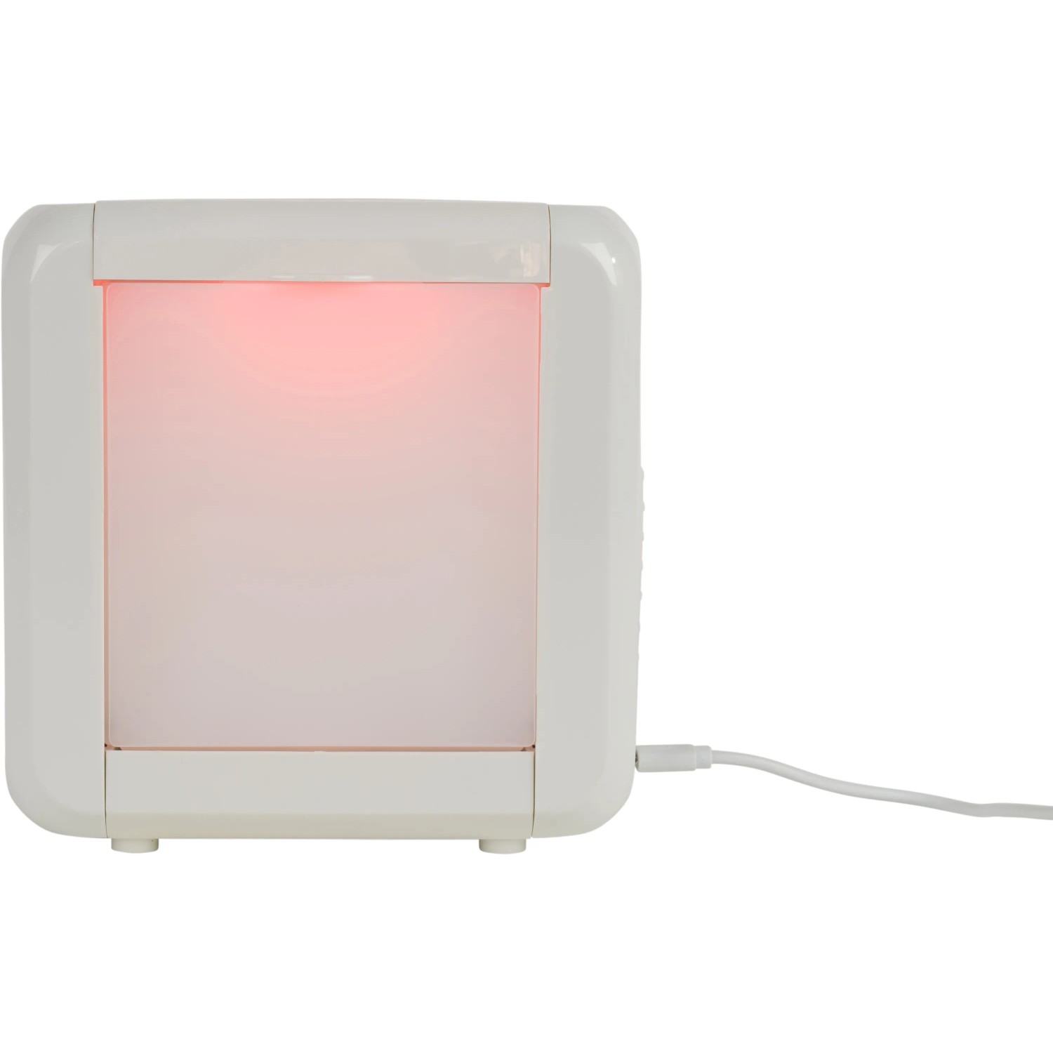 Weißer Mini Luftkühler 7W mit LED-Beleuchtung für den Tisch.