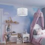 Sollux Lighting Pendelleuchte Princess 30 im Kinderzimmer mit Prinzessinnen Motiv.