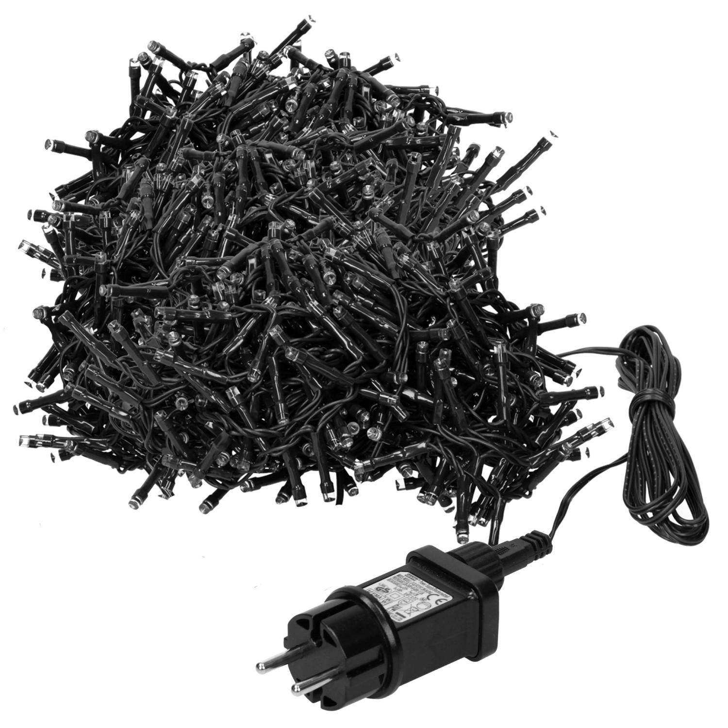 ECD Germany LED Cluster Lichterkette 39m 3000 LEDs Kaltweiß Außen
