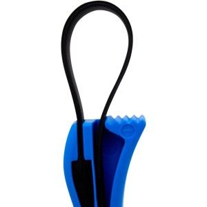 Steuber Gurtschlüssel Boa, blauer Griff mit schwarzem Gurt zum Öffnen und Festziehen.