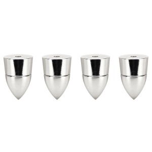 Dynavox Lautsprecher Spikes, 4er-Set, Chrom, zur akustischen Entkopplung von Lautsprechern.