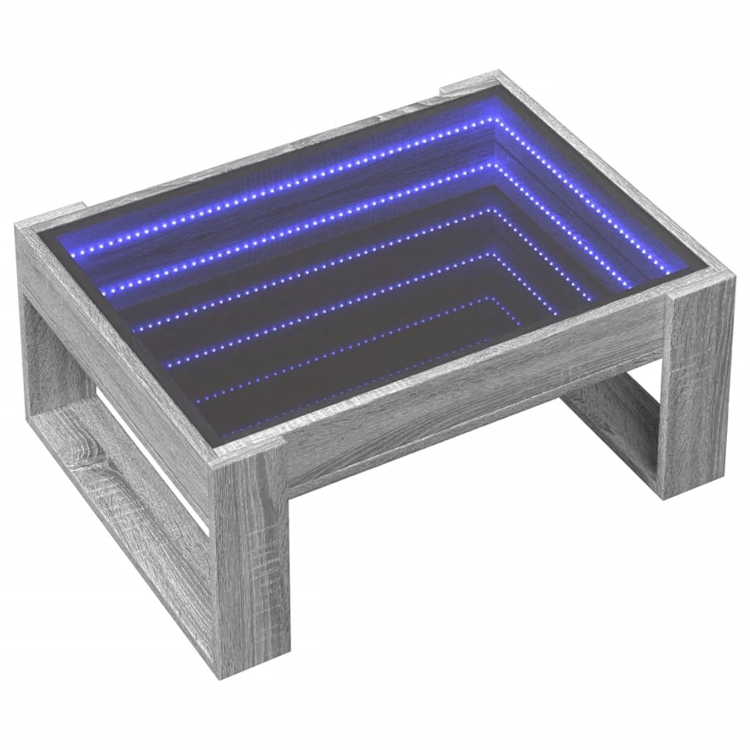 vidaXL Couchtisch mit Infinity-LED Grau Sonoma 70x53x30 cm 847635 günstig online kaufen