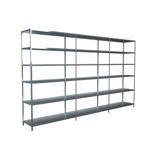 Verzinktes Schulte Steckregal mit 18 Böden, 230x320x35 cm, ideal für Lagerung.